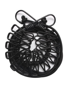 Cuerda Retráctil Portátil ALINNA Negra 3.66m con 12 Pinzas 2