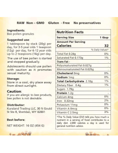Gránulos de Polen de Abeja Honey Treat 454g Puro Natural 2