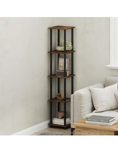 Estante de exhibición de esquina Furinno Turn-N-Tube 5 niveles 2