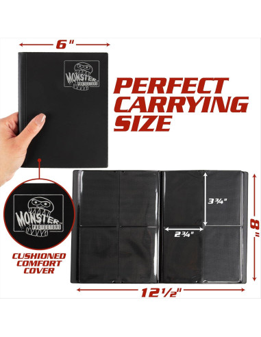 Álbum de Cartas Coleccionables Monster Protectors - Azul Mate - 9 Bolsillos