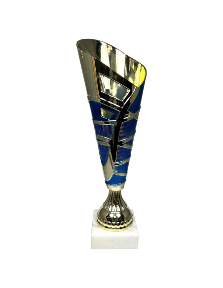 Copa de Trofeo Medallas Express AMC331-C 33cm Dorada Azul
