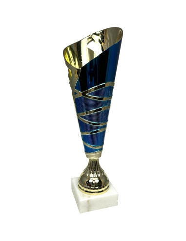Copa de Trofeo Medallas Express AMC331-C 33cm Dorada Azul