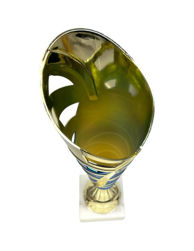 Copa de Trofeo Medallas Express AMC331-C 33cm Dorada Azul