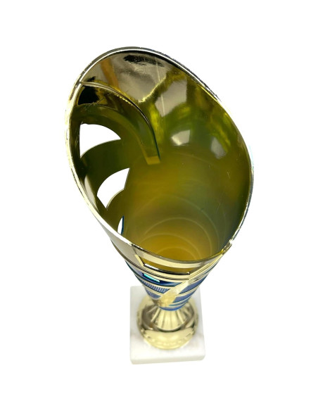 Copa de Trofeo Medallas Express AMC331-C 33cm Dorada Azul