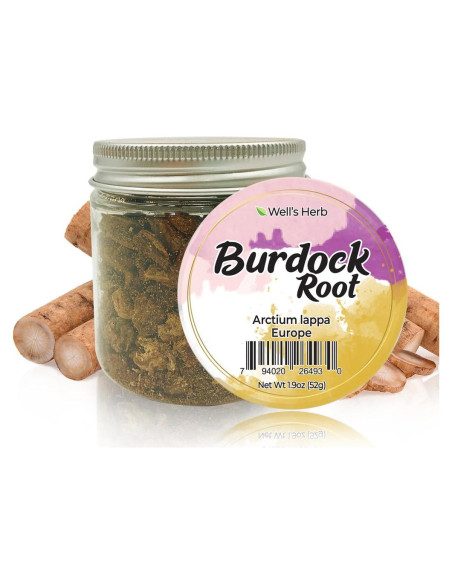 Raíz de Bardana Secada Well's 53.86 g 100% Natural para Aceite DIY