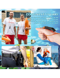 100 Silbatos de Emergencia Sotiff con Cordón Negro 120 dB 2