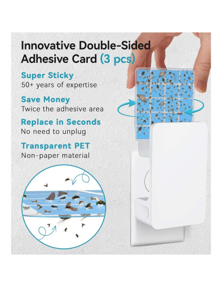 Trampa de Insectos Voladores WowCatch con Luz UV y Adhesivo Doble Cara