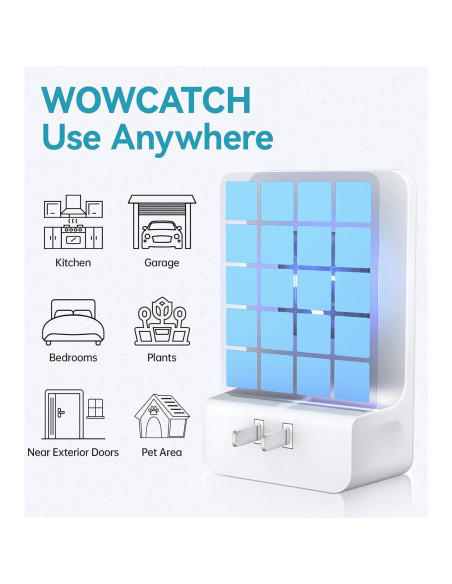 Trampa de Insectos Voladores WowCatch con Luz UV y Adhesivo Doble Cara