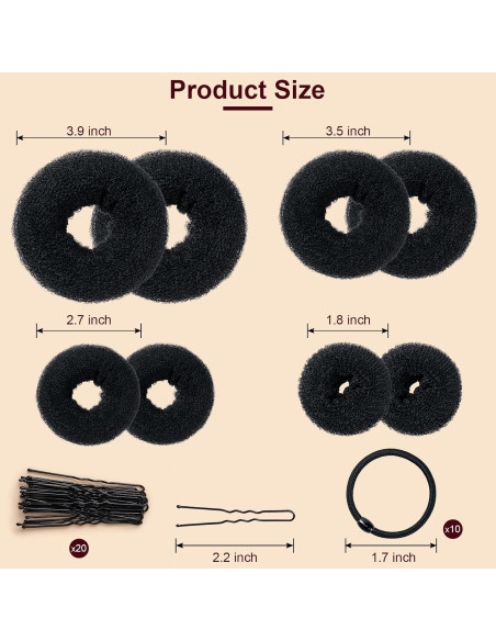 Juego de Hacedores de Moños de Cabello Amrules, 8 Piezas