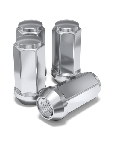 Tuercas de Rueda White Knight 1909XL-4 Cromadas M14x1.50 - Paquete de 4