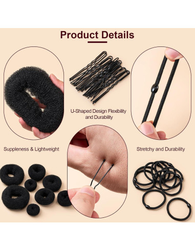 Juego de Hacedores de Moños de Cabello Amrules, 8 Piezas