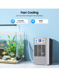 Enfriador de Agua para Acuario QUEWATSA STC-1209L 30L Silencioso 2