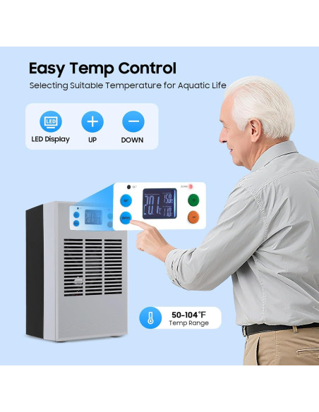 Enfriador de Agua para Acuario QUEWATSA STC-1209L 30L Silencioso