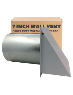 Tapa de Ventilación de Pared 7" Vent Works - Acero Blanco
