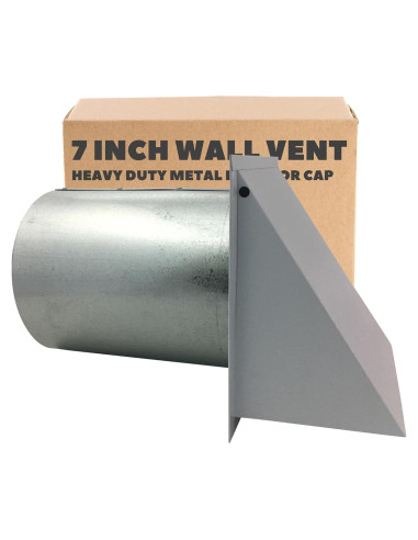 Tapa de Ventilación de Pared 7" Vent Works - Acero Blanco