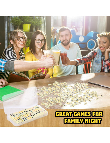 Juego de Dominó Mini Doble 6 Foilswirl - 12 Sets 28 Piezas