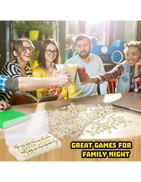 Juego de Dominó Mini Doble 6 Foilswirl - 12 Sets 28 Piezas