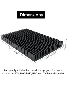 Disipador de Calor de Aluminio Awxlumv 150x93x15mm Negro 2