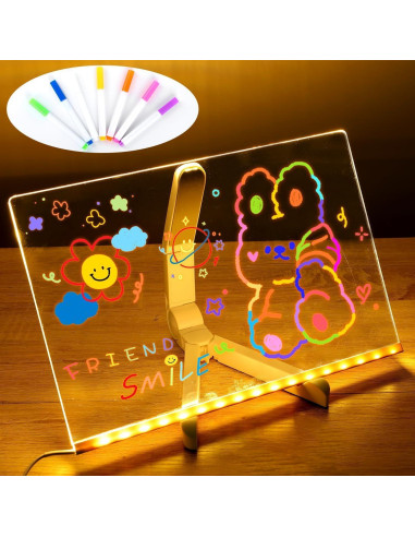 Tablero de Notas LED OSFRIAGE 20.1 cm Acrílico Multicolor