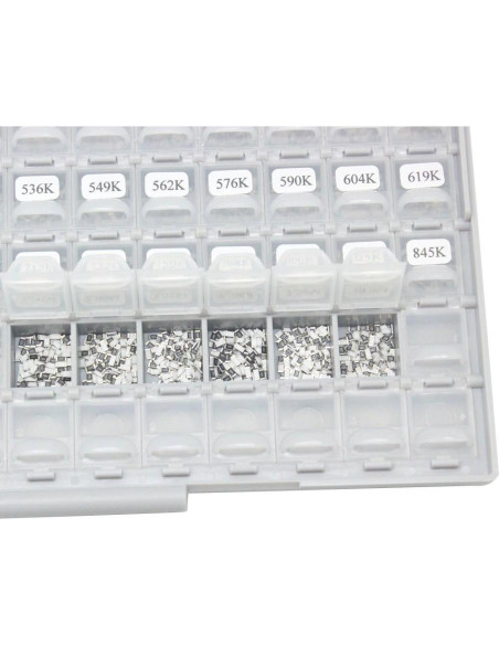 Kit de Resistores SMD AideTek 1206 RoHS 491 Valores 100pcs