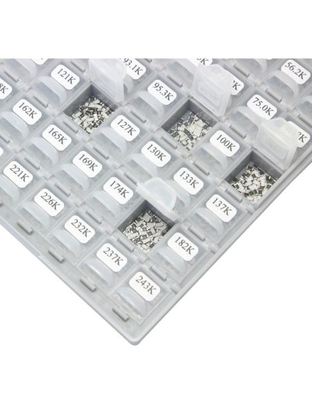 Kit de Resistores SMD AideTek 1206 RoHS 491 Valores 100pcs