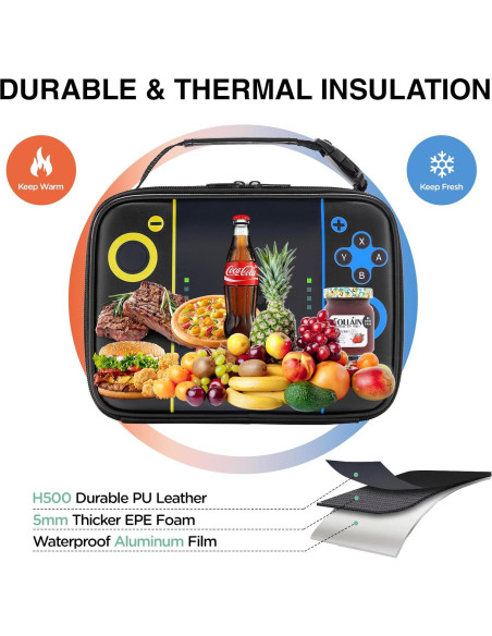 Caja de Almuerzo Gamer Hairao 25.9x10.2x22.1cm Aislada