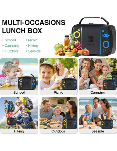 Caja de Almuerzo Gamer Hairao 25.9x10.2x22.1cm Aislada