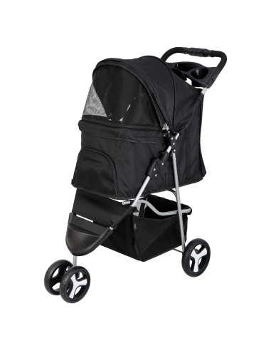 Carrito para Mascotas Epetlover 3 Ruedas Negro 15 kg