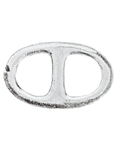 Anillo de Bufanda de Estaño Hecho a Mano - Ovalado Pequeño
