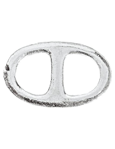 Anillo de Bufanda de Estaño Hecho a Mano - Ovalado Pequeño