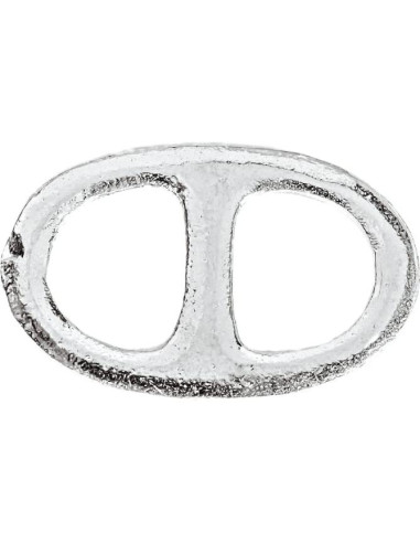 Anillo de Bufanda de Estaño Hecho a Mano - Ovalado Pequeño