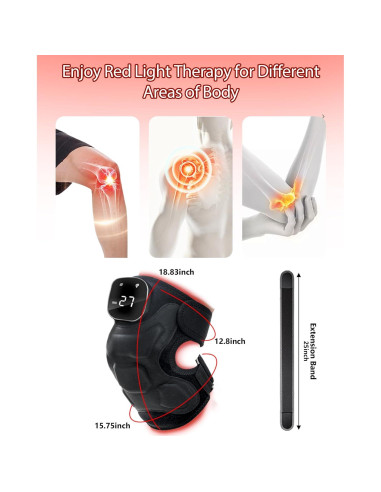 Rodillera Masajeadora BINODIC con Luz Roja 660nm y 850nm