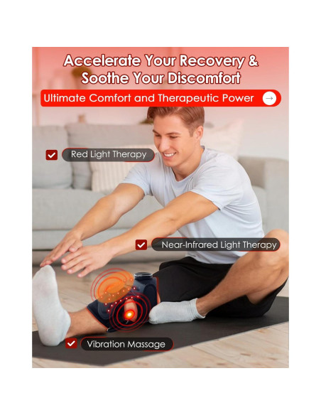Rodillera Masajeadora BINODIC con Luz Roja 660nm y 850nm