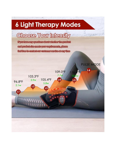 Rodillera Masajeadora BINODIC con Luz Roja 660nm y 850nm