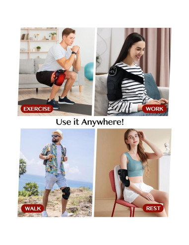 Rodillera Masajeadora BINODIC con Luz Roja 660nm y 850nm