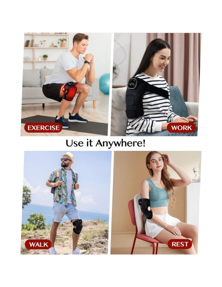 Rodillera Masajeadora BINODIC con Luz Roja 660nm y 850nm