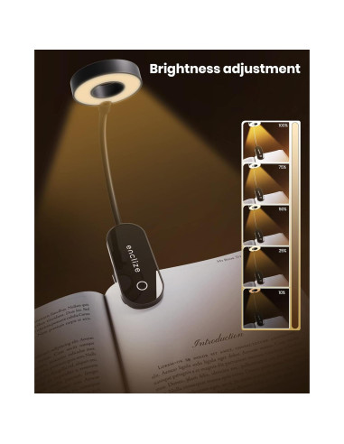 Luz de Libro LED Recargable Enclize con 3 Temperaturas de Color