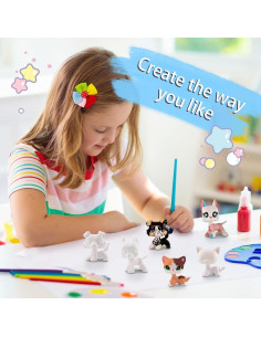 Kit de Manualidades Base Blanca HAEUBDYAE para Mascotas 5 cm 2