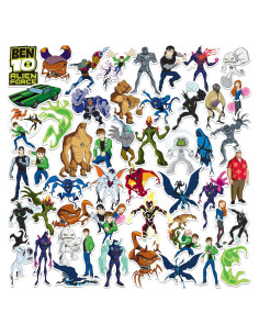 Calcomanías de Vinilo Ben 10 Fuerza Alienígena - Paquete 50 Unidades