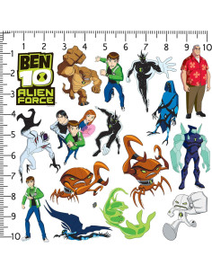Calcomanías de Vinilo Ben 10 Fuerza Alienígena - Paquete 50 Unidades 2