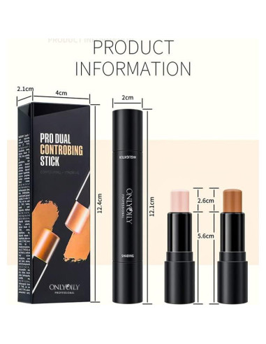 Paleta de Contorno y Iluminador Doble ONLYOILY 1.13g