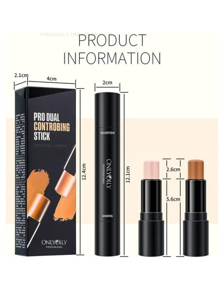 Paleta de Contorno y Iluminador Doble ONLYOILY 1.13g