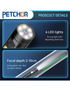 Cámara Endoscópica Doble Lente PETCHOR 1920P IP67 7.9mm 2