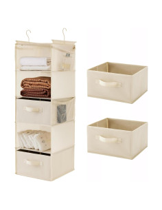 Organizador de Closet Colgante MAX Houser 5 Niveles Beige
