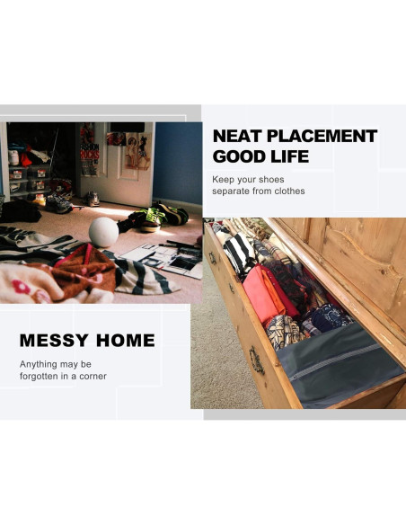 Conjunto de Organizadores de Zapatos BeeGreen 6 Bolsas Negro