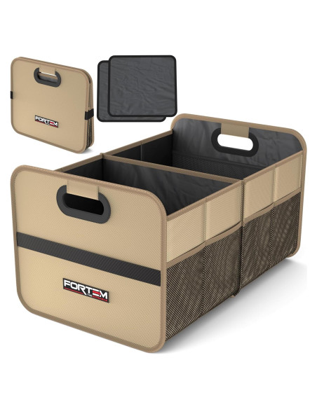 Organizador de Maletero FORTEM 50L Plegable Beige para SUV