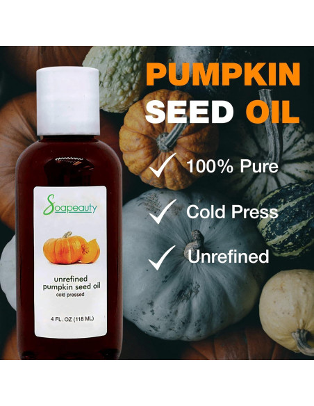 Aceite de Semilla de Calabaza Orgánico Soapeauty 0.91L Prensado en Frío