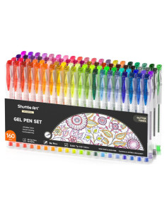 Bolígrafos de Gel Brillante Shuttle Art 160 Colores 0.9mm