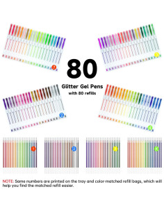 Bolígrafos de Gel Brillante Shuttle Art 160 Colores 0.9mm 2