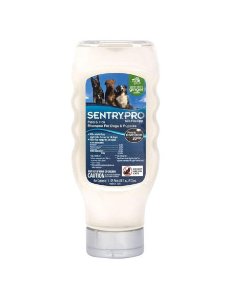 Champú SENTRY PRO para Pulgas y Garrapatas 510 ml Jengibre